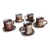 Stoneware cups service