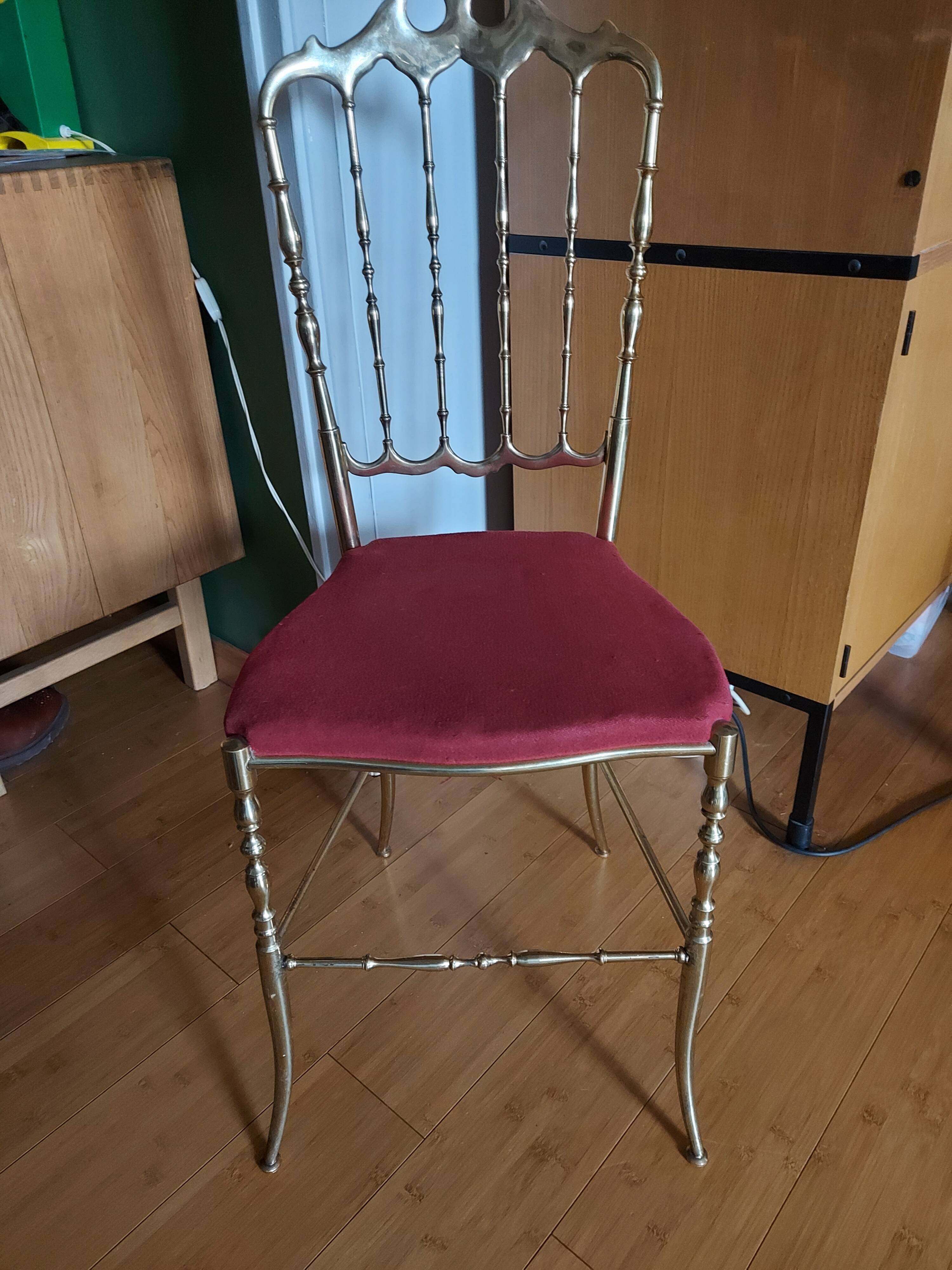 Chiavari Italian brass design chair