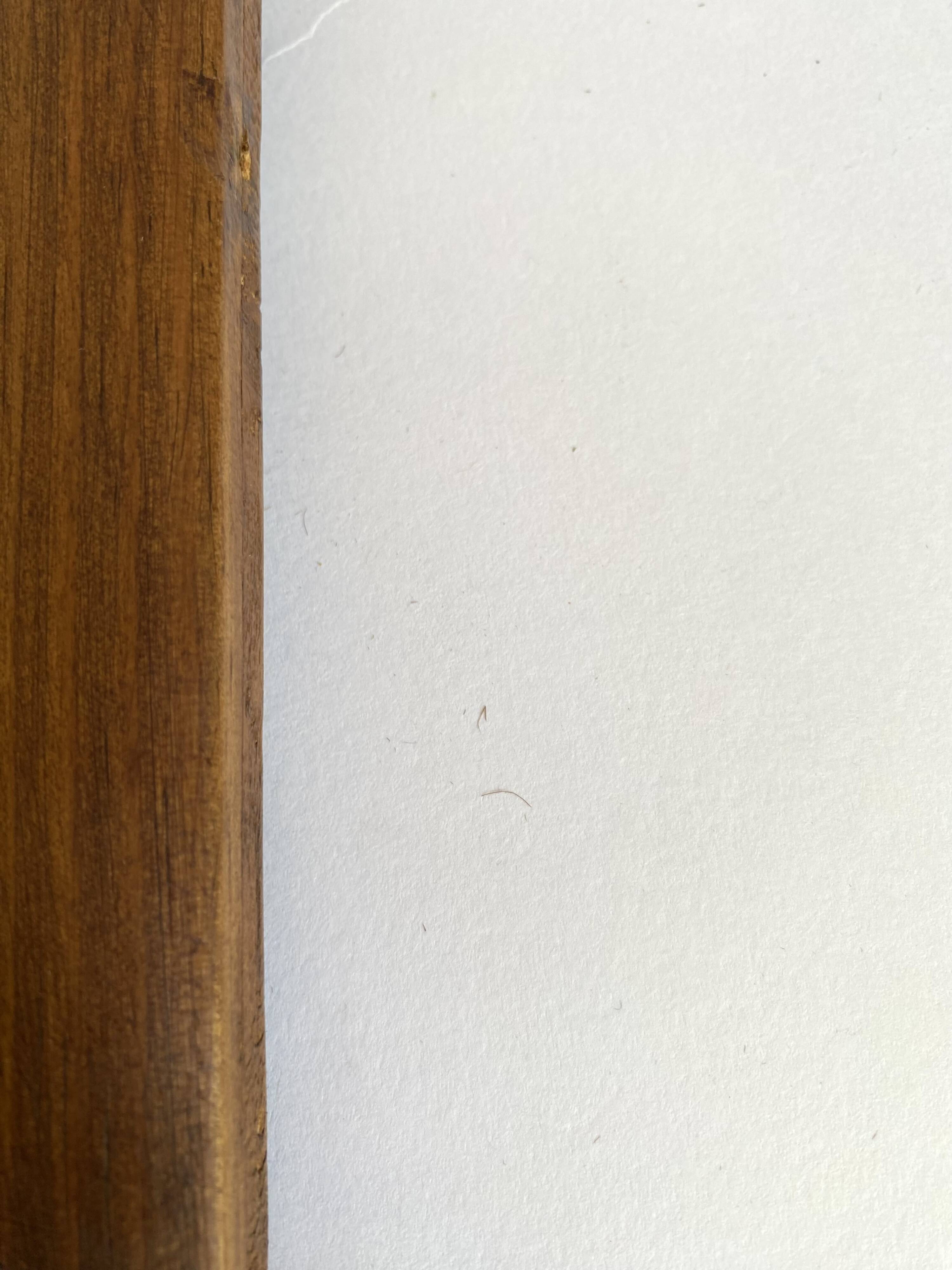 Miroir glace ancienne, bois chapeau de gendarme