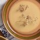 Vintage dinner plates from the 70s, in glazed stoneware, stamped Esso, Set of 6.