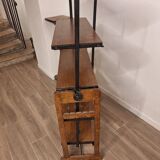 Old tilting shelf transformable into a table