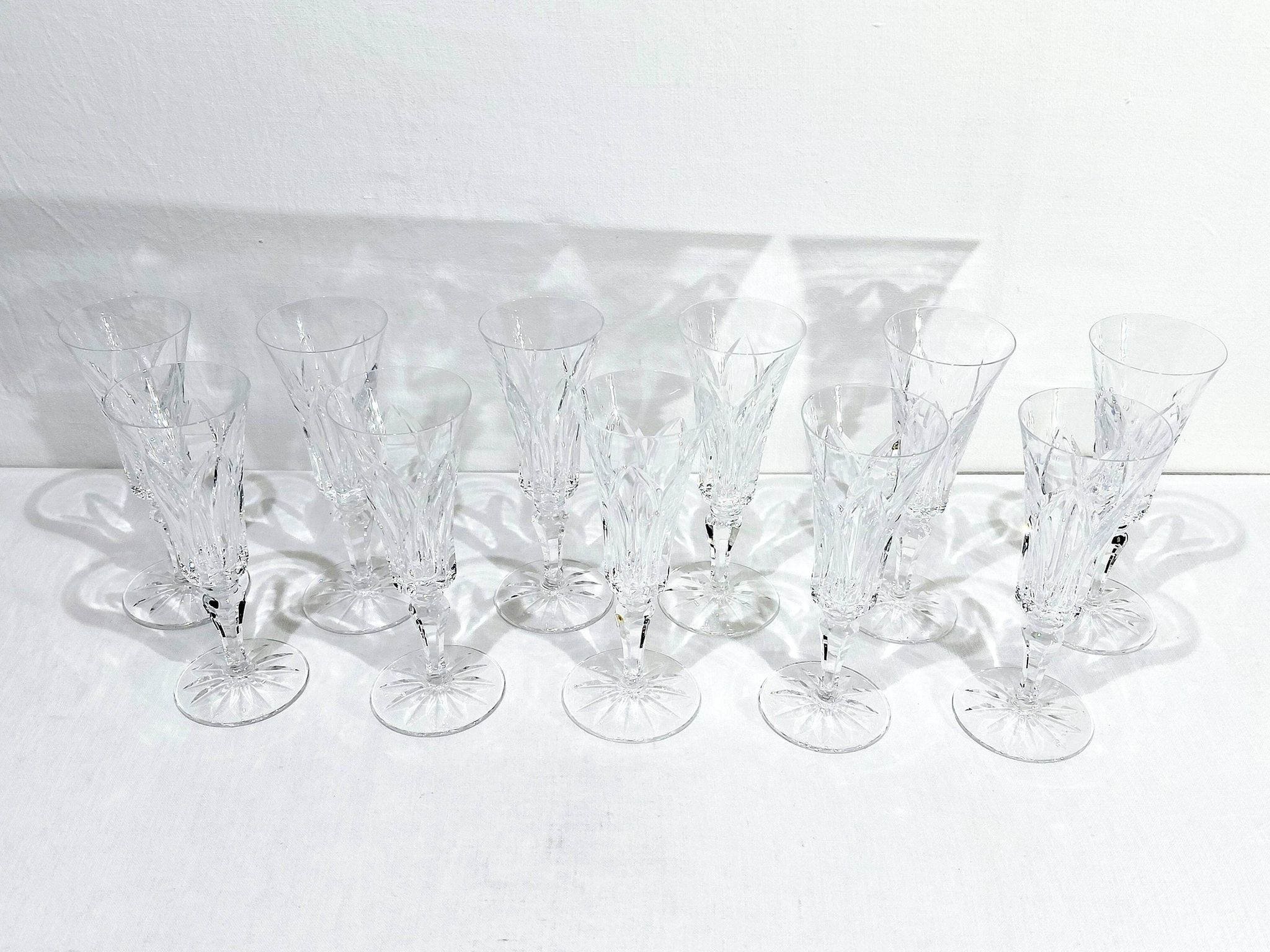 11 CHAMPAGNE FLUTES ST LOUIS CAMARGUE MODEL