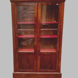 Louis Philippe display case in mahogany and mahogany veneer 19th century
