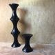4 Original Black Tam Tam Stools by Henry Massonet