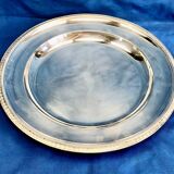 Round semi-hollow plate silver-plated Gallia Christofle Malmaison Empire