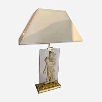 Egyptian style brass lamp