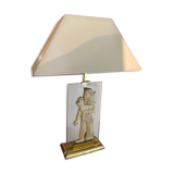 Egyptian style brass lamp