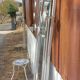 aluminium entrance coat rack, hooks, vintage, industrial