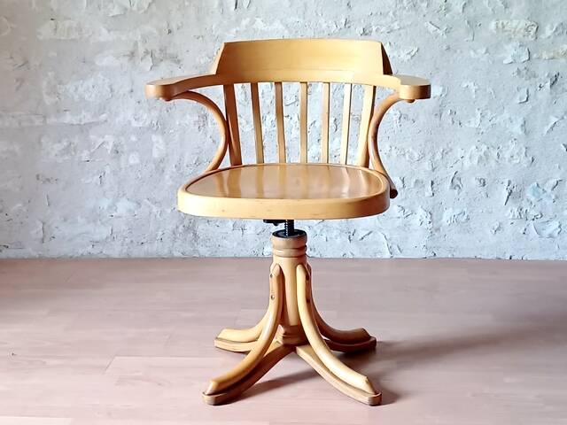 Fauteuil de bureau pivotant by ZPM Radomsko 1950 vintage