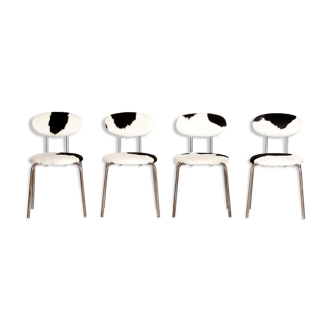 Lot de 4 chaises, années 1960