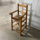 High straw chair for children