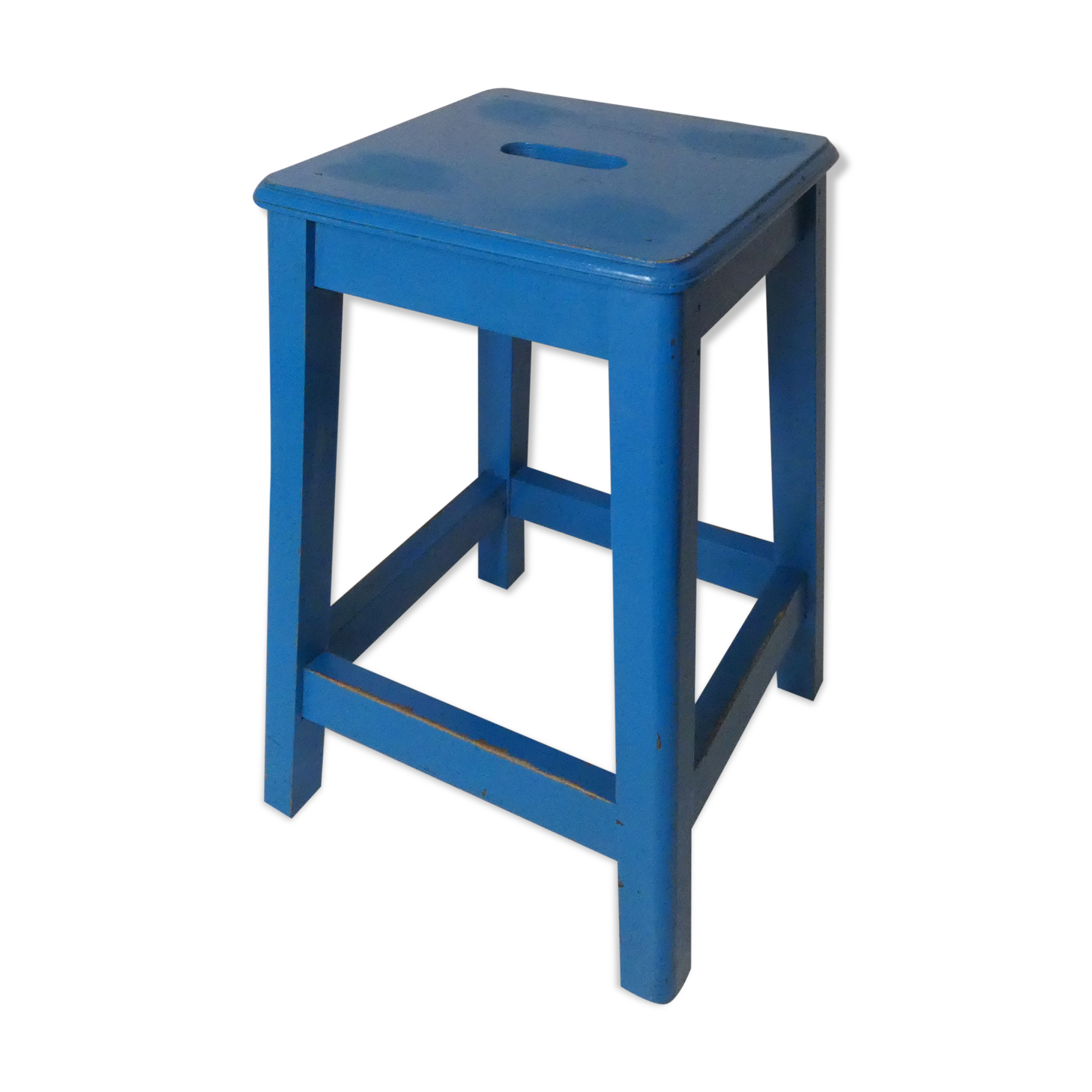 Painted wooden workshop stool
