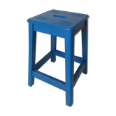 Painted wooden workshop stool