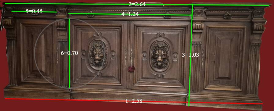 Renaissance sideboard Henry II style