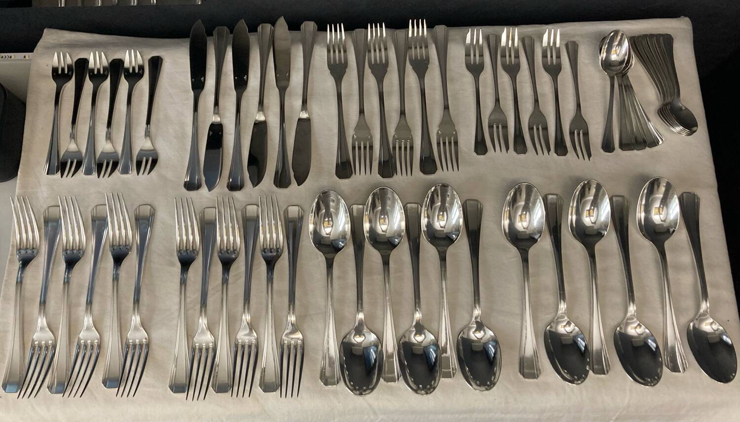 Christofle cutlery set 85 pieces model Boréal