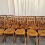 Vintage STOL Kamnik Wooden Dining Chair: 1960s Yugoslavia Bistro Style