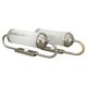 Pair of Art Deco Nickel and Glass Wall Lights, 1930s