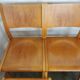 Lot de 6 chaises de théâtre en bois blond