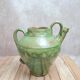 Potiche / cruche en grès vernissé vert – style artisanal vintage