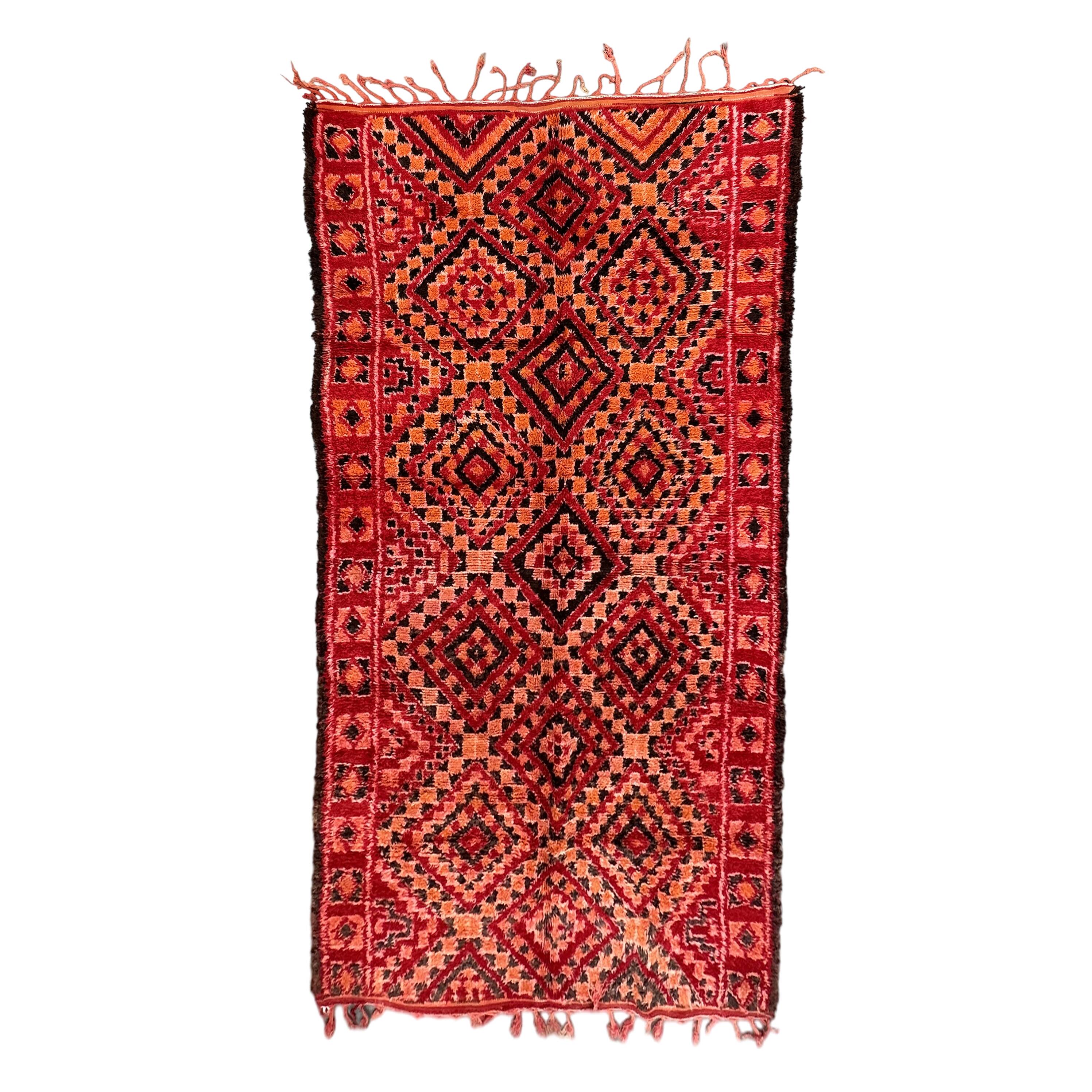 Moroccan rug Marmoucha red - 350 x 183 cm