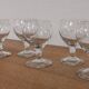 Set of 7 finely engraved vintage wine glasses