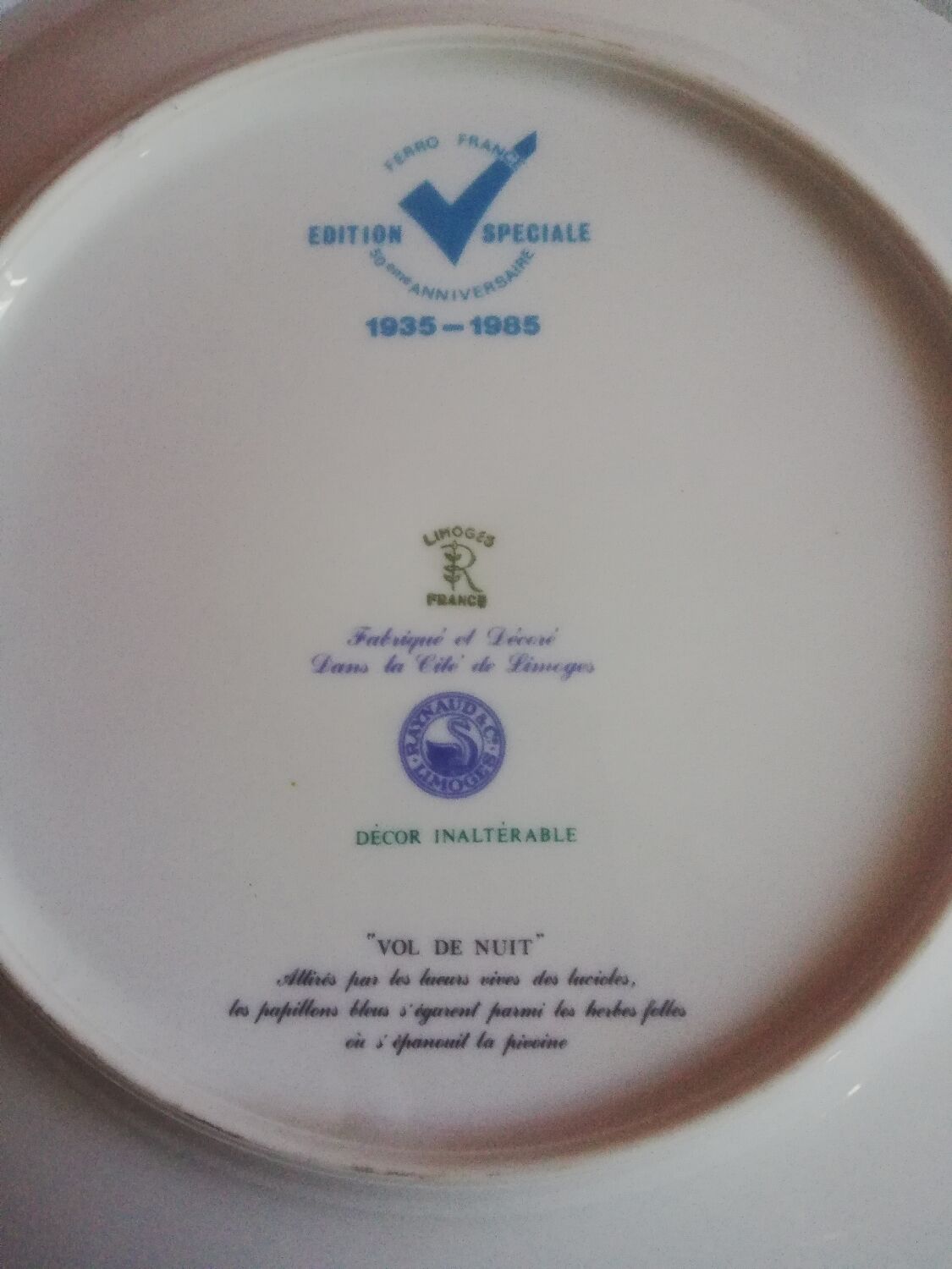 Old plate Raynaud Limoges