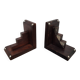 Pair of wooden bookends (art deco)