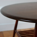 Vintage oval Scandinavian coffee table Ercol 1960
