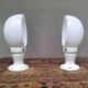 Pair of wall lights from the 1950s in porcelain.