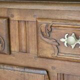 Sumptuous solid oak sideboard, 18th century provincial work