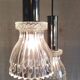 Suspension cascade 3 lights in chrome metal and crystal - mid 20th century.