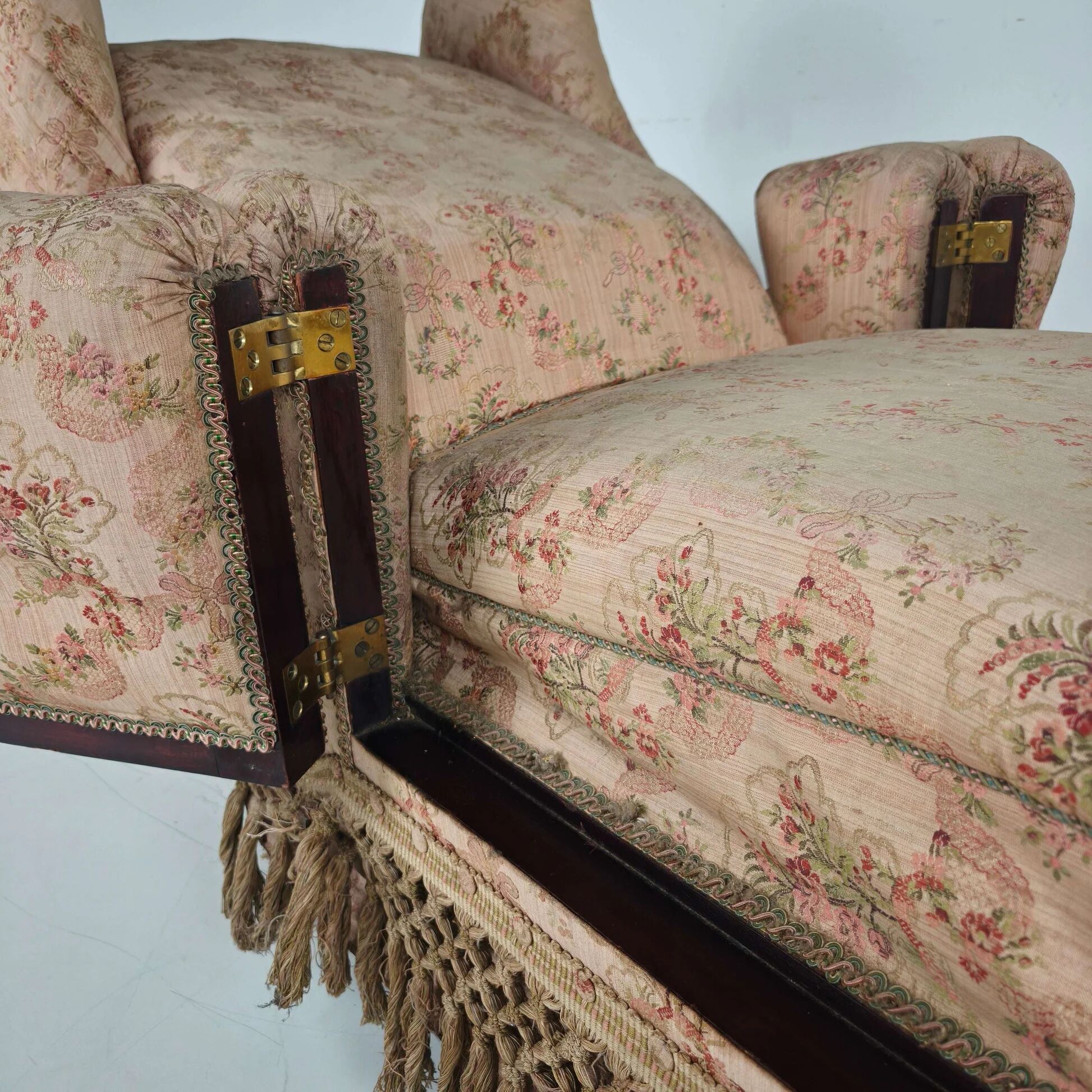 Antique English Carter’s Library Chair on Castors