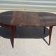 Half-moon console table, extendable in Empire style.