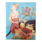 Tableau Huile sur panneau Alain Richard 1933/2017