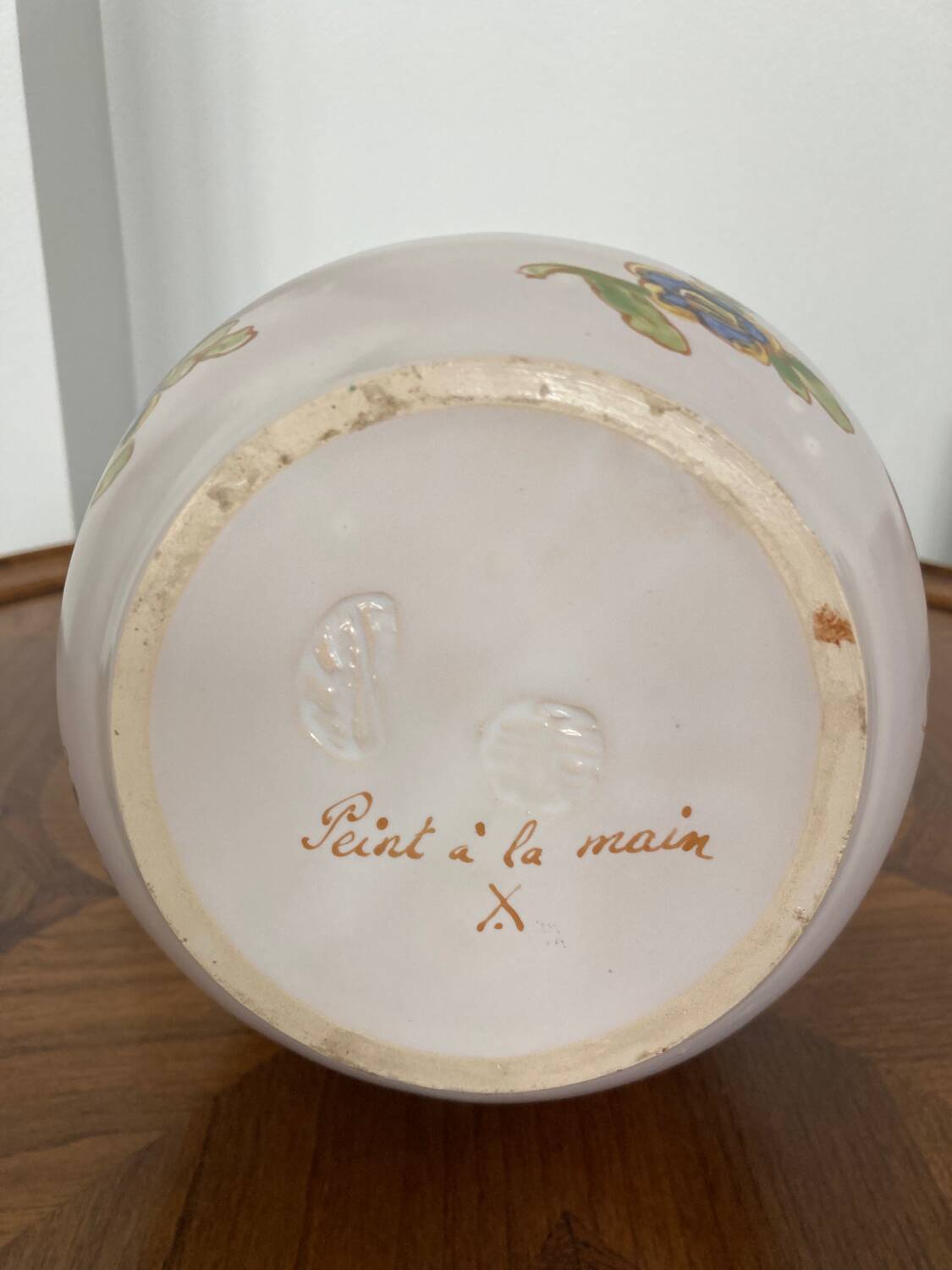 Hand painted ceramic vase