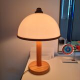 Steinhauer pine and plexiglass table lamp from the 70s