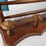 Large Antique Wooden Wall Hook with Shelf for Hats, 70 cm