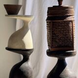 Sexy Neck - Solid wood (monoxyle) brown side table