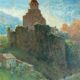 Old painting oil landscape pyrenees jean torthe 1890-1981 agen