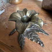 Brass flower candle holder