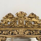 Miroir a pare closes de style Louis XIV en bois et stuc doré XIX siècle