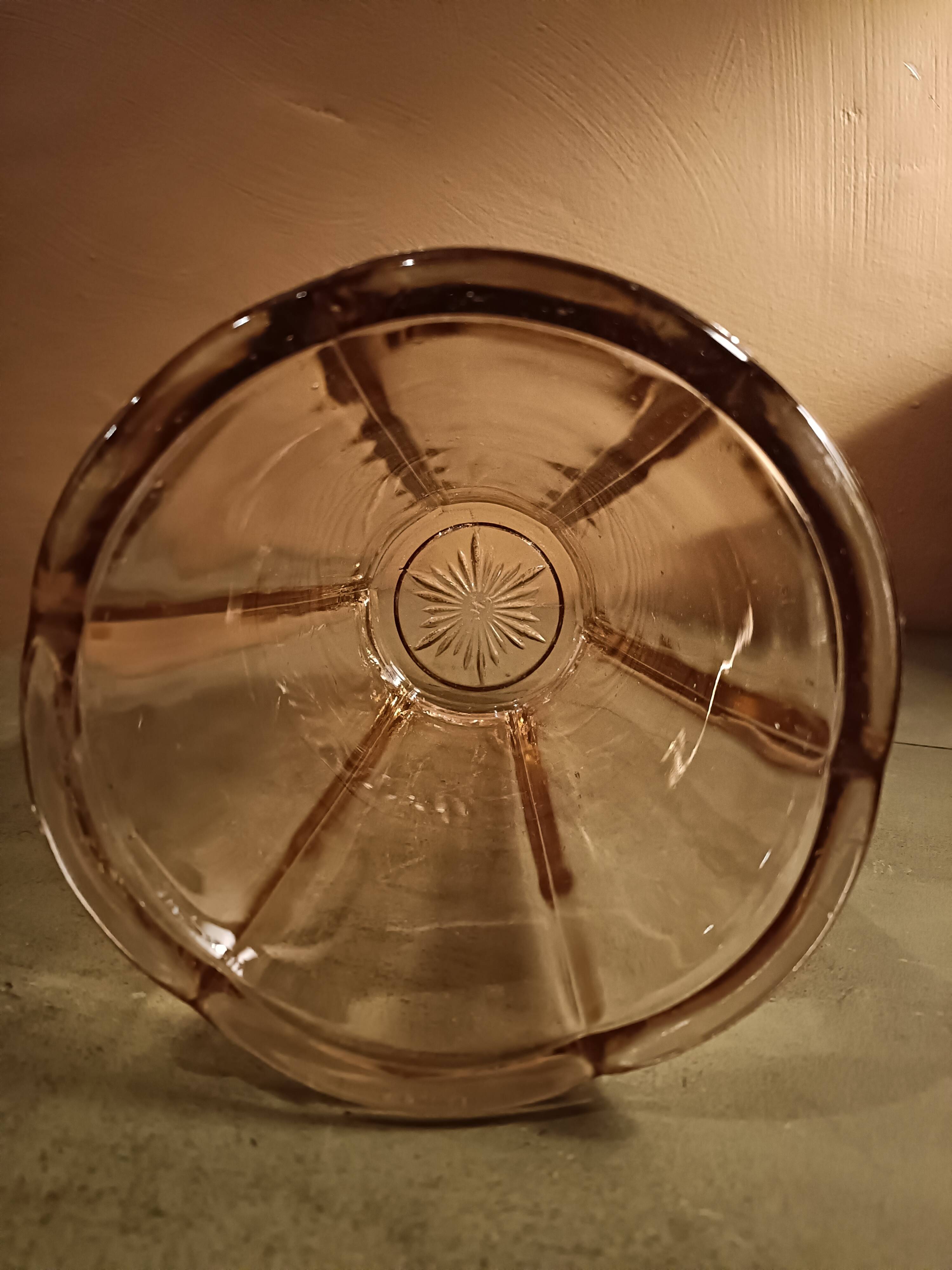 Pink glass "flower" vase