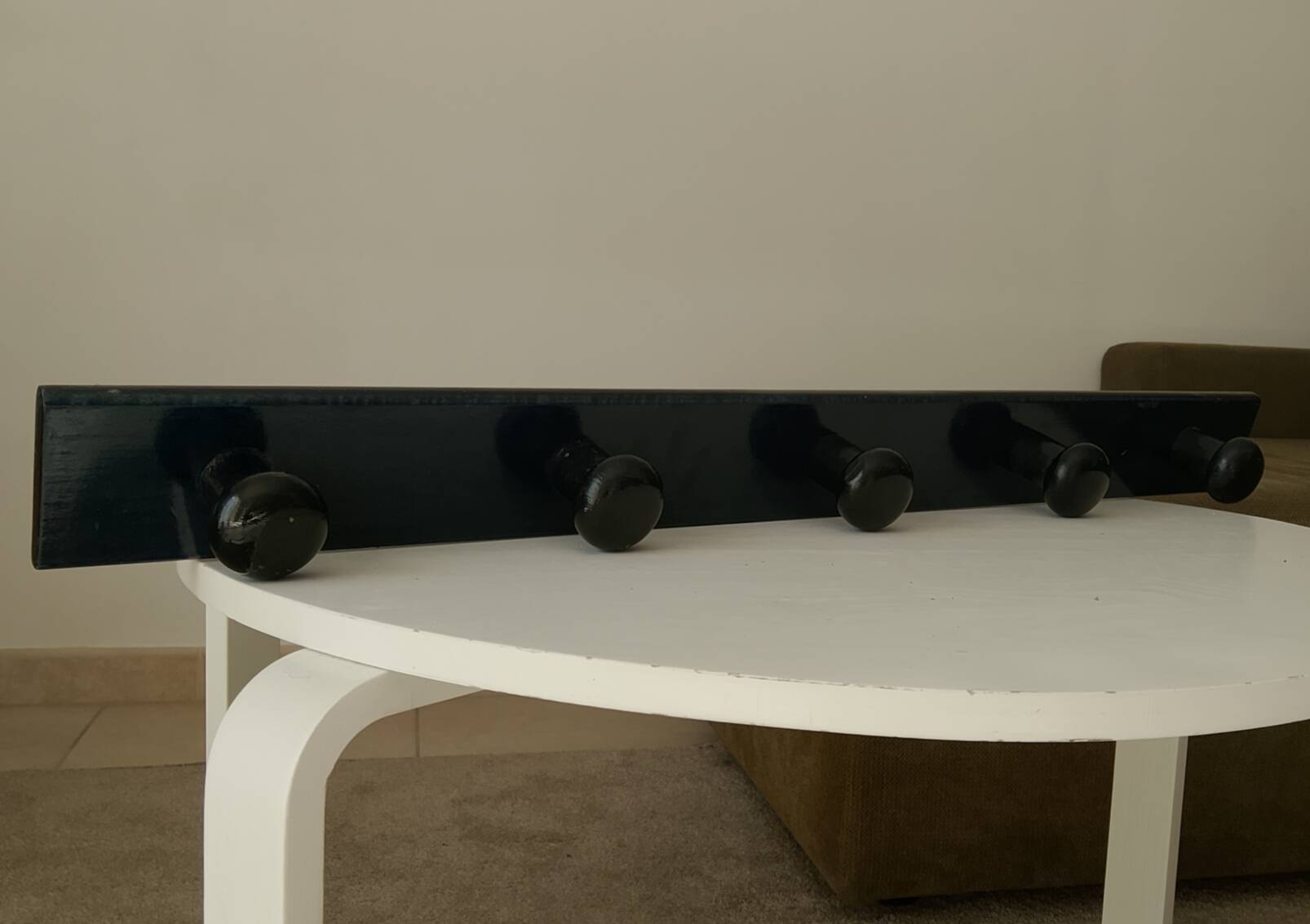 Vintage 1960s wall coat rack