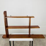 Wall shelf asymmetrical wood vintage 50s