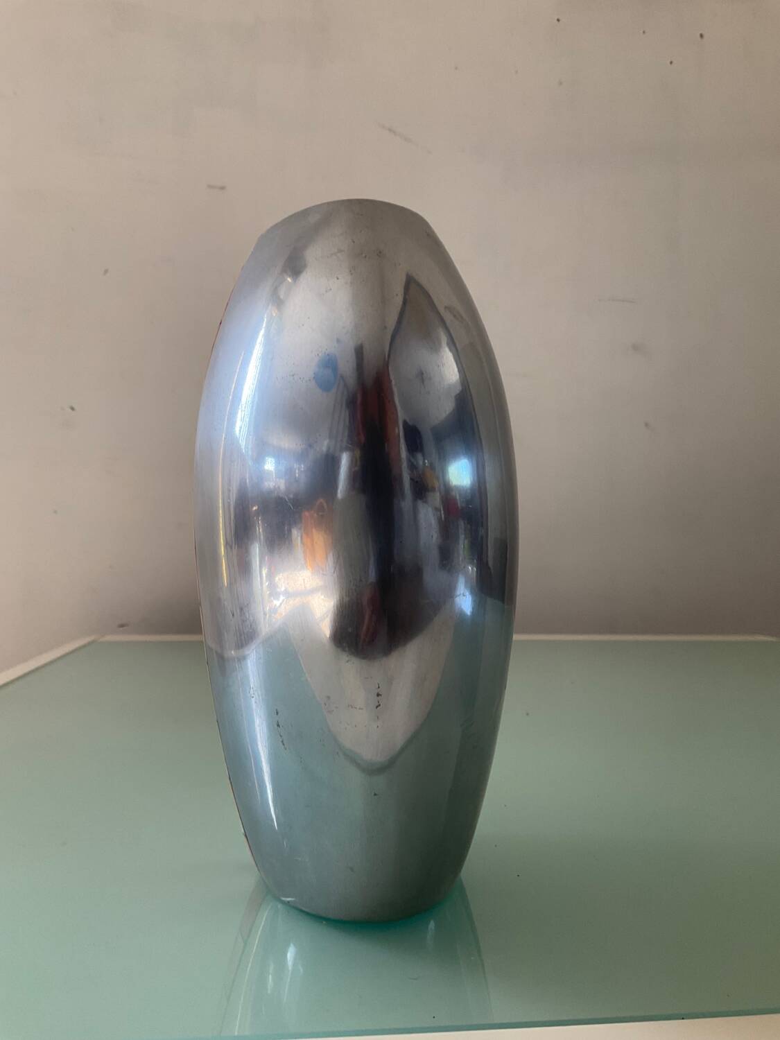 Aluminum vase from the 70s