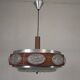 Vintage Lakro pendant light with 9 oval glass panels and 1 round glass panel, 1970s