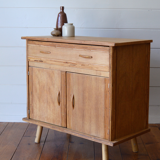 Rattan and wood sideboard from the 50s
