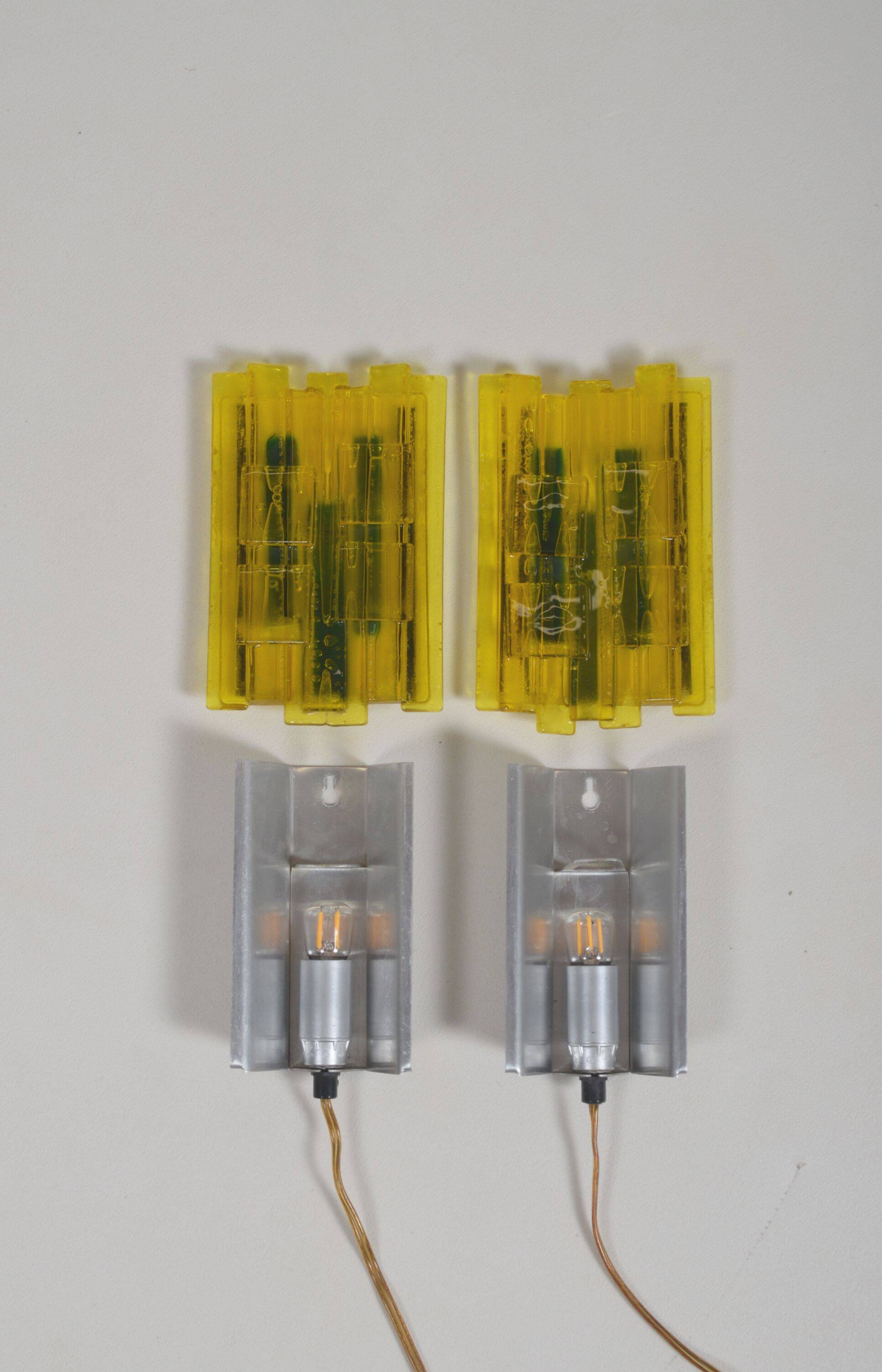 Set of Danish wall lamps no. 217 by Claus Bolby for Lyskaer Belysning, 1960