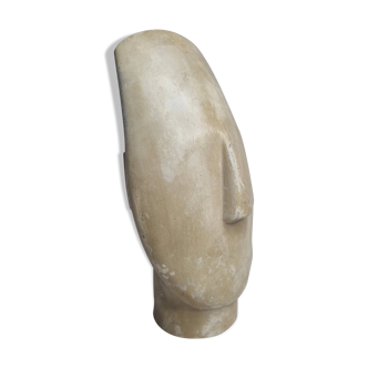 Idol's head, Cyclades, pre-Hellenic Bronze Age in patinated plaster