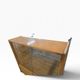 Vintage wooden display cabinet / multi-level display / bar furniture
